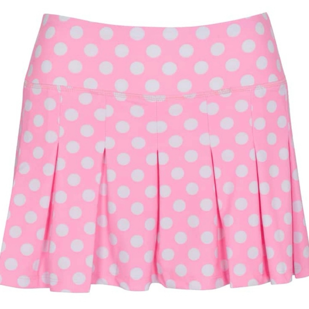 Bpassionit PleatedPink Polka Dot Tennis / Pickleball Athletic Skirt Size Medium